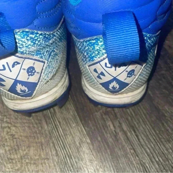 Under Armor Spot Light Franchise 2.0 Locked Down White Blue Football Cleats 9.5 - Picture 3 of 13